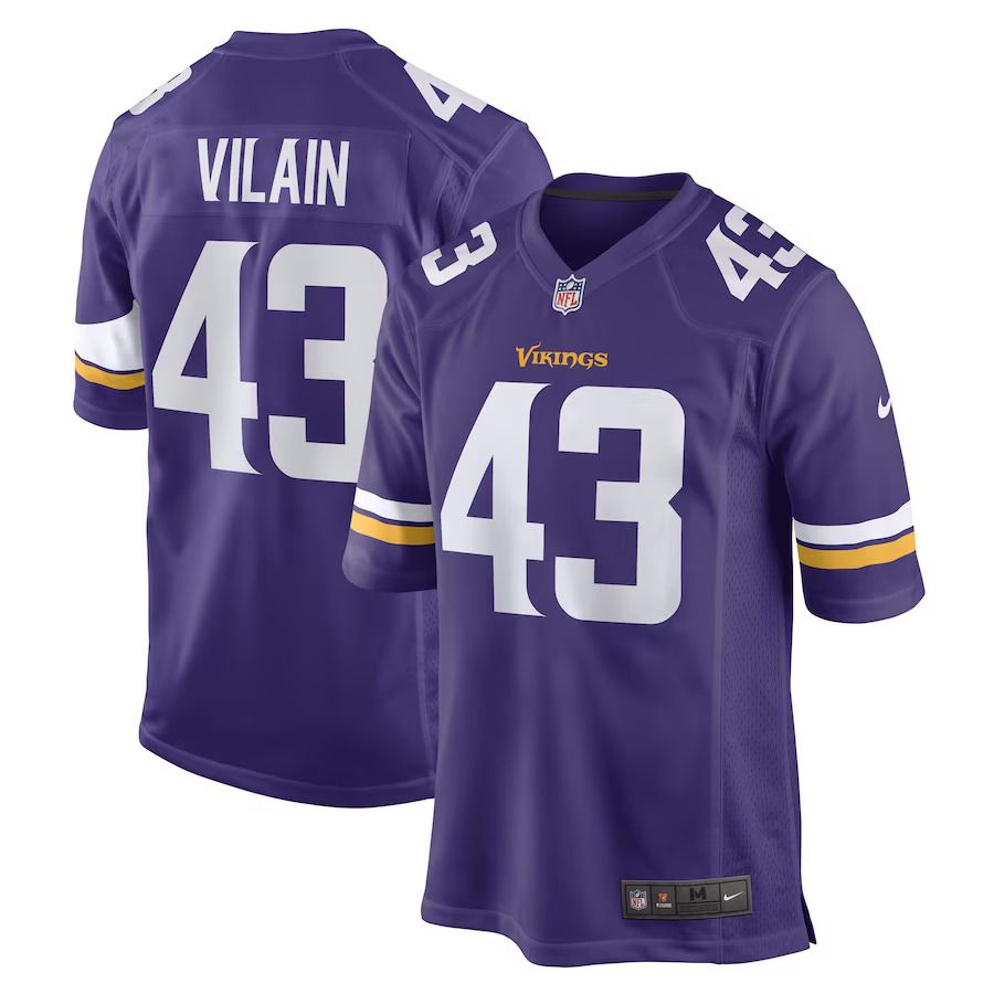 Men Minnesota Vikings #43 Luiji Vilain Nike Purple Game Player NFL Jersey